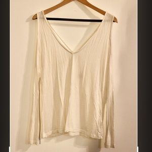 White Long Sleeve Top by Tobi